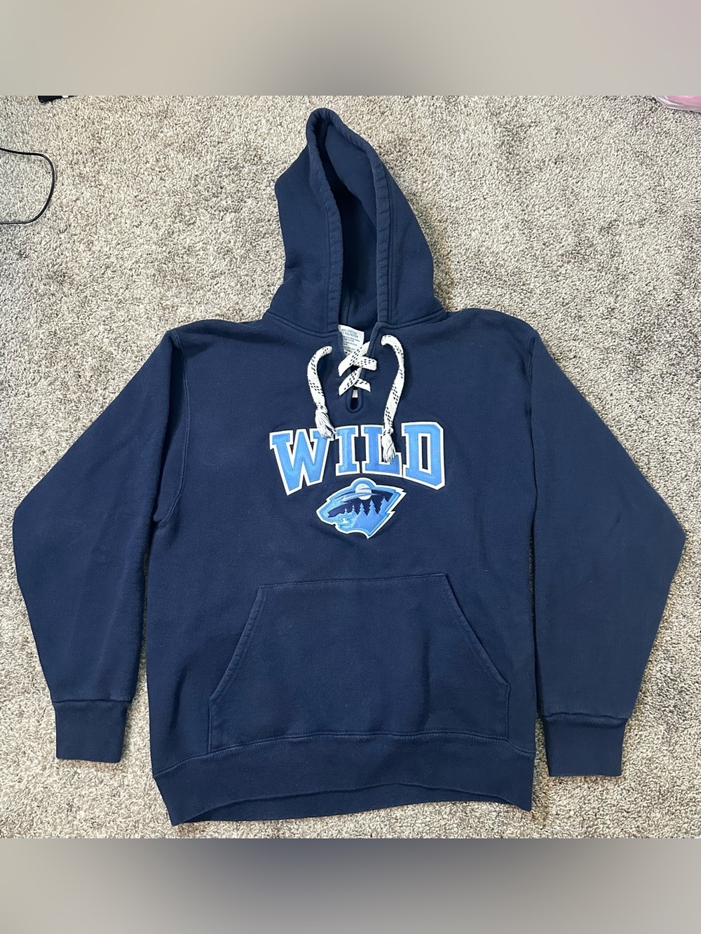 Eagle USA Minnesota Wild Navy Adult Hoodie Size Medium